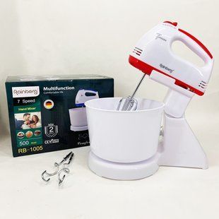 Миксер 7 скоростей с чашей 2 л Rainberg RB-1005 500Вт Red 00020038 фото