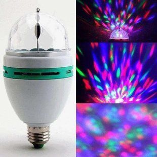 СВЕТОДИОДНАЯ ДИСКО-ЛАМПА с патроном LED MINI PARTY 00022186 фото