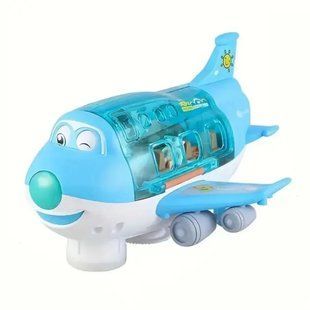 Іграшковий музичний літак з пасажирами, рухається, обертається 360 Airliner Light Music 8811-16 00016380 фото