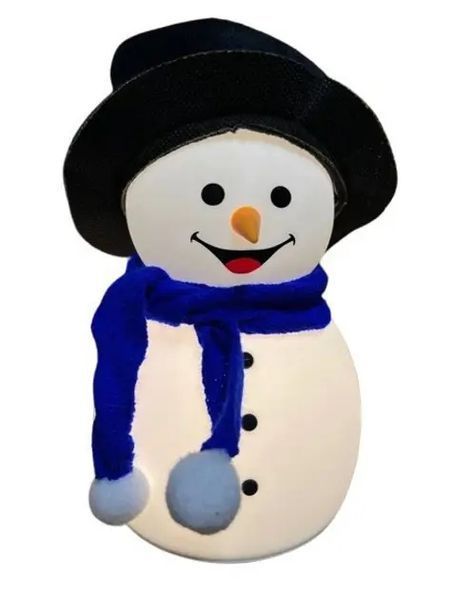 Детский силиконовый ночник Снеговик Snowman LJC-118 светильник аккумуляторный игрушка для сна 00024699 фото