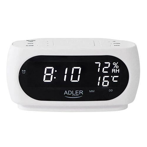 Настольные часы-будильник Adler AD 1186 White 00013645 фото