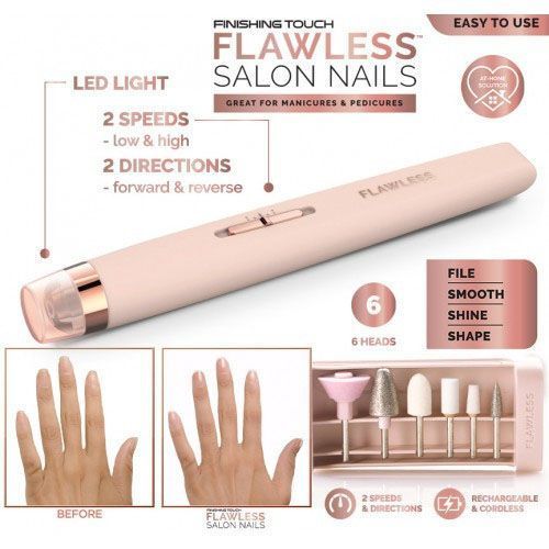 Фрезер для маникюра и педикюра Flawless Salon Nails, ручка фрезер для маникюра. Цвет: розовый 00015521 фото