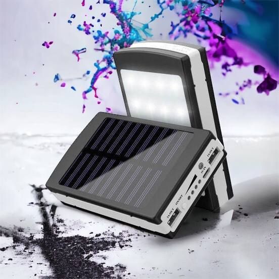 УМБ Power Bank Solar 90000 mAh мобільне зарядне з сонячною панеллю та лампою, Power Bank Charger Батарея 00017260 фото