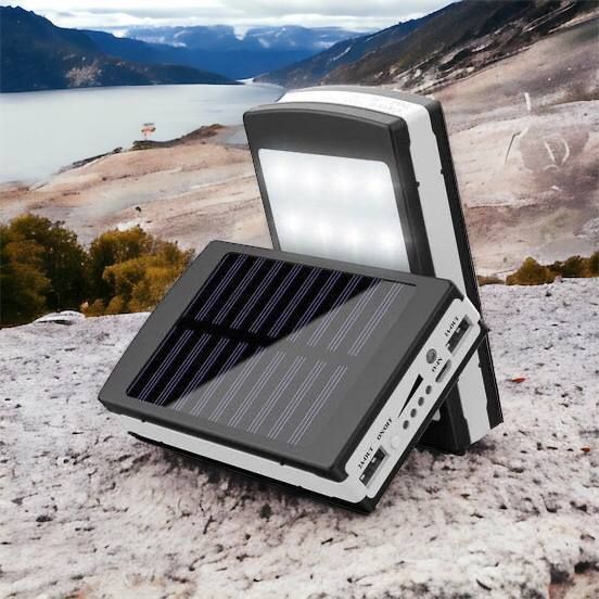 УМБ Power Bank Solar 90000 mAh мобільне зарядне з сонячною панеллю та лампою, Power Bank Charger Батарея 00017260 фото