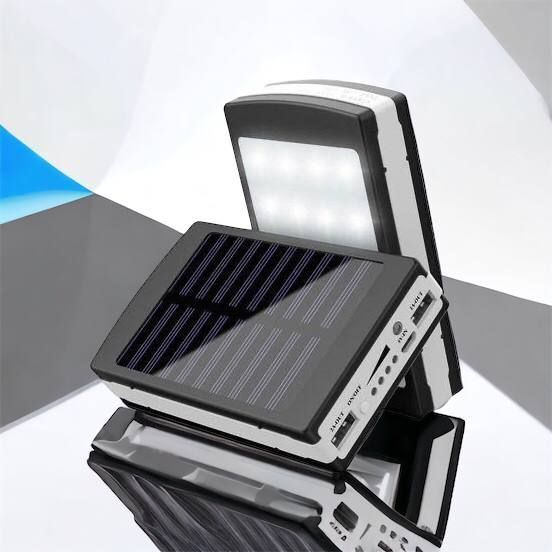 УМБ Power Bank Solar 90000 mAh мобільне зарядне з сонячною панеллю та лампою, Power Bank Charger Батарея 00017260 фото