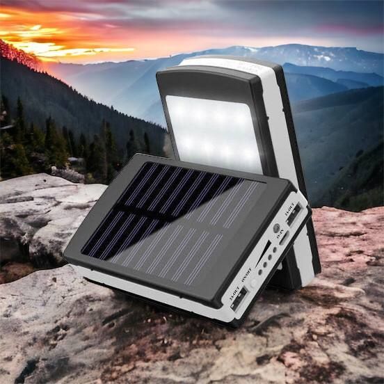 УМБ Power Bank Solar 90000 mAh мобільне зарядне з сонячною панеллю та лампою, Power Bank Charger Батарея 00017260 фото