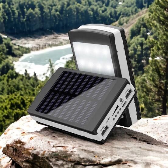 УМБ Power Bank Solar 90000 mAh мобільне зарядне з сонячною панеллю та лампою, Power Bank Charger Батарея 00017260 фото