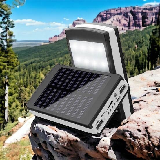УМБ Power Bank Solar 90000 mAh мобільне зарядне з сонячною панеллю та лампою, Power Bank Charger Батарея 00017260 фото