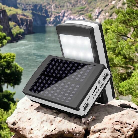УМБ Power Bank Solar 90000 mAh мобільне зарядне з сонячною панеллю та лампою, Power Bank Charger Батарея 00017260 фото