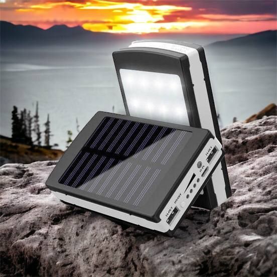 УМБ Power Bank Solar 90000 mAh мобільне зарядне з сонячною панеллю та лампою, Power Bank Charger Батарея 00017260 фото