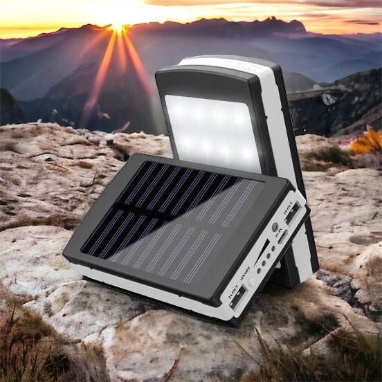 УМБ Power Bank Solar 90000 mAh мобільне зарядне з сонячною панеллю та лампою, Power Bank Charger Батарея 00017260 фото