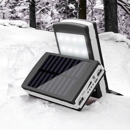 УМБ Power Bank Solar 90000 mAh мобільне зарядне з сонячною панеллю та лампою, Power Bank Charger Батарея 00017260 фото