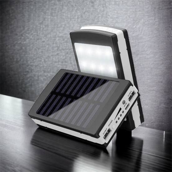 УМБ Power Bank Solar 90000 mAh мобільне зарядне з сонячною панеллю та лампою, Power Bank Charger Батарея 00017260 фото