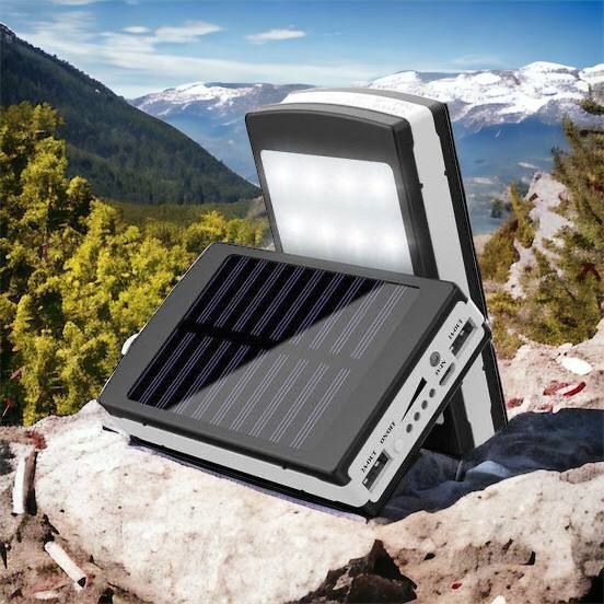 УМБ Power Bank Solar 90000 mAh мобільне зарядне з сонячною панеллю та лампою, Power Bank Charger Батарея 00017260 фото