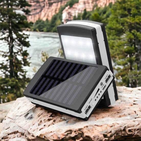 УМБ Power Bank Solar 90000 mAh мобільне зарядне з сонячною панеллю та лампою, Power Bank Charger Батарея 00017260 фото