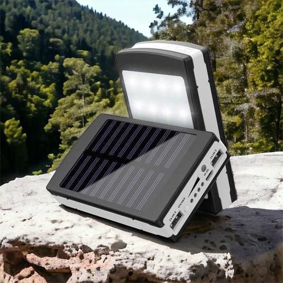 УМБ Power Bank Solar 90000 mAh мобільне зарядне з сонячною панеллю та лампою, Power Bank Charger Батарея 00017260 фото