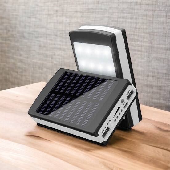 УМБ Power Bank Solar 90000 mAh мобільне зарядне з сонячною панеллю та лампою, Power Bank Charger Батарея 00017260 фото