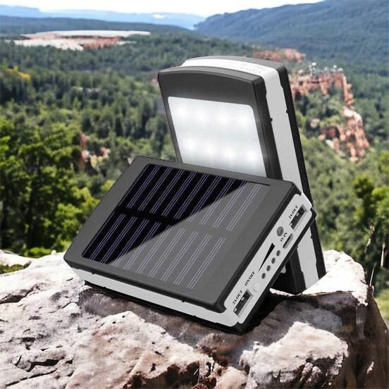 УМБ Power Bank Solar 90000 mAh мобільне зарядне з сонячною панеллю та лампою, Power Bank Charger Батарея 00017260 фото