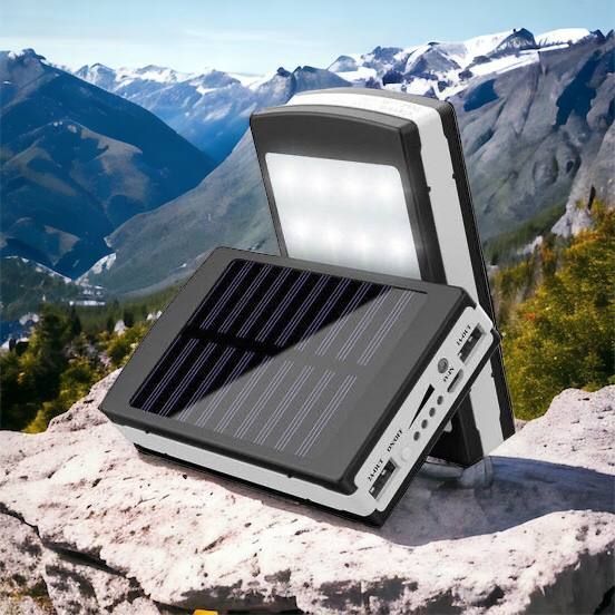 УМБ Power Bank Solar 90000 mAh мобільне зарядне з сонячною панеллю та лампою, Power Bank Charger Батарея 00017260 фото