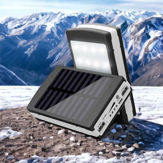 УМБ Power Bank Solar 90000 mAh мобільне зарядне з сонячною панеллю та лампою, Power Bank Charger Батарея 00017260 фото