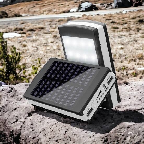 УМБ Power Bank Solar 90000 mAh мобільне зарядне з сонячною панеллю та лампою, Power Bank Charger Батарея 00017260 фото