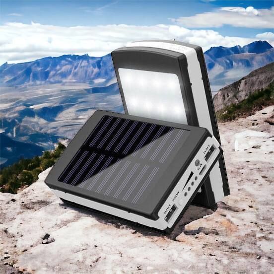 УМБ Power Bank Solar 90000 mAh мобільне зарядне з сонячною панеллю та лампою, Power Bank Charger Батарея 00017260 фото