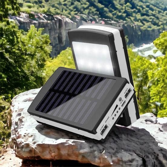 УМБ Power Bank Solar 90000 mAh мобільне зарядне з сонячною панеллю та лампою, Power Bank Charger Батарея 00017260 фото