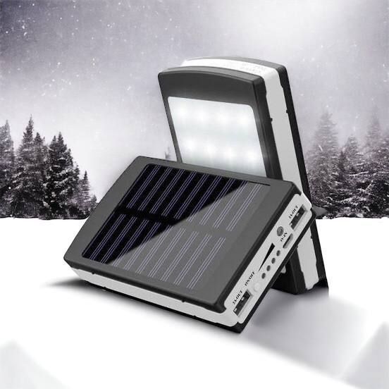 УМБ Power Bank Solar 90000 mAh мобільне зарядне з сонячною панеллю та лампою, Power Bank Charger Батарея 00017260 фото