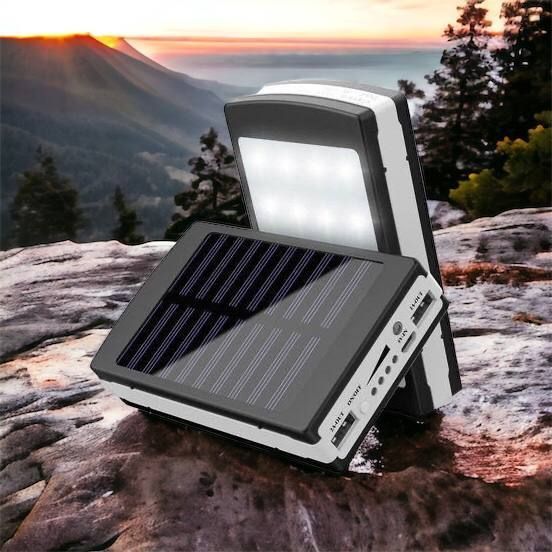 УМБ Power Bank Solar 90000 mAh мобільне зарядне з сонячною панеллю та лампою, Power Bank Charger Батарея 00017260 фото