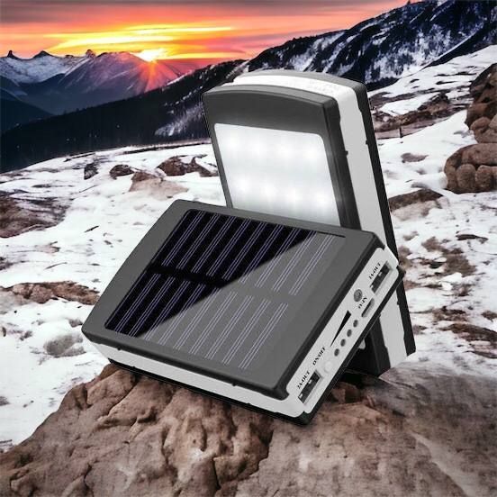 УМБ Power Bank Solar 90000 mAh мобільне зарядне з сонячною панеллю та лампою, Power Bank Charger Батарея 00017260 фото