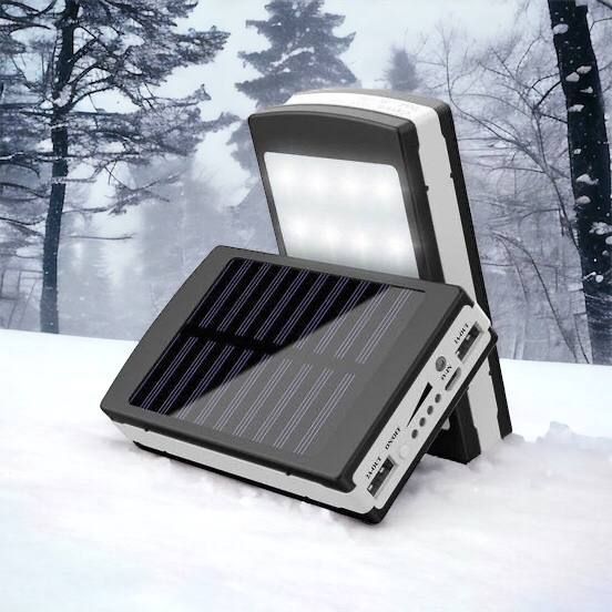 УМБ Power Bank Solar 90000 mAh мобільне зарядне з сонячною панеллю та лампою, Power Bank Charger Батарея 00017260 фото