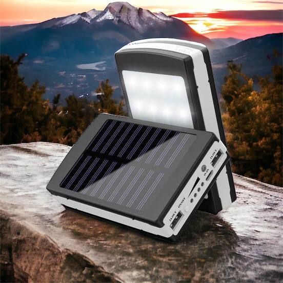 УМБ Power Bank Solar 90000 mAh мобільне зарядне з сонячною панеллю та лампою, Power Bank Charger Батарея 00017260 фото