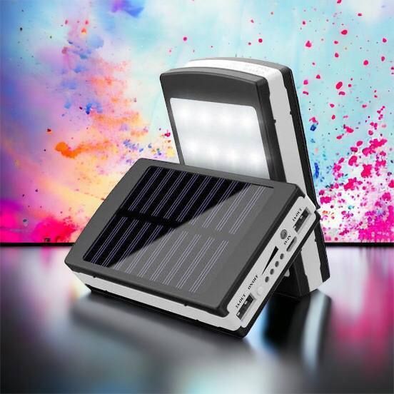 УМБ Power Bank Solar 90000 mAh мобільне зарядне з сонячною панеллю та лампою, Power Bank Charger Батарея 00017260 фото
