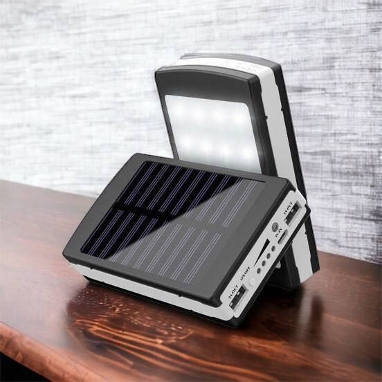 УМБ Power Bank Solar 90000 mAh мобільне зарядне з сонячною панеллю та лампою, Power Bank Charger Батарея 00017260 фото