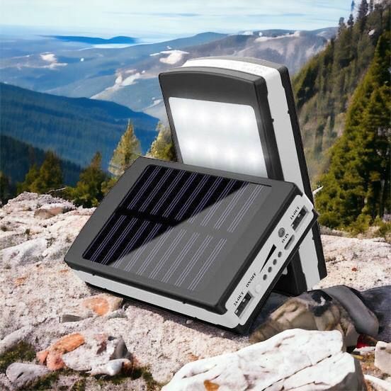 УМБ Power Bank Solar 90000 mAh мобільне зарядне з сонячною панеллю та лампою, Power Bank Charger Батарея 00017260 фото