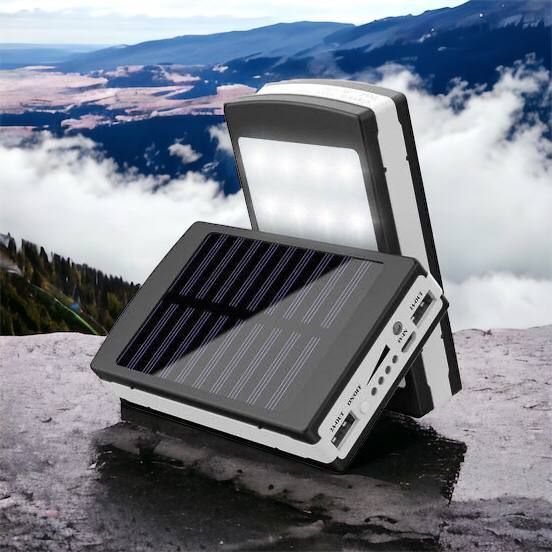 УМБ Power Bank Solar 90000 mAh мобільне зарядне з сонячною панеллю та лампою, Power Bank Charger Батарея 00017260 фото