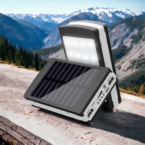 УМБ Power Bank Solar 90000 mAh мобільне зарядне з сонячною панеллю та лампою, Power Bank Charger Батарея 00017260 фото