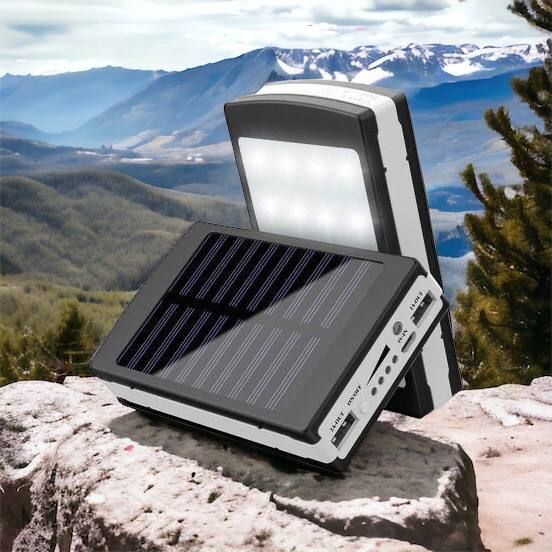 УМБ Power Bank Solar 90000 mAh мобільне зарядне з сонячною панеллю та лампою, Power Bank Charger Батарея 00017260 фото