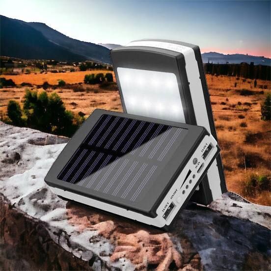 УМБ Power Bank Solar 90000 mAh мобільне зарядне з сонячною панеллю та лампою, Power Bank Charger Батарея 00017260 фото