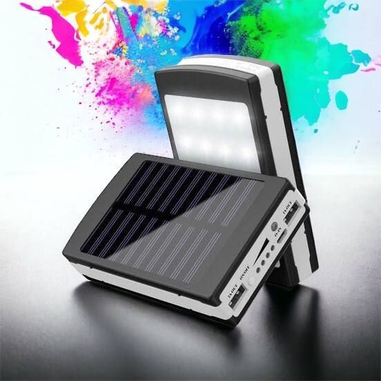 УМБ Power Bank Solar 90000 mAh мобільне зарядне з сонячною панеллю та лампою, Power Bank Charger Батарея 00017260 фото