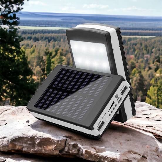 УМБ Power Bank Solar 90000 mAh мобільне зарядне з сонячною панеллю та лампою, Power Bank Charger Батарея 00017260 фото