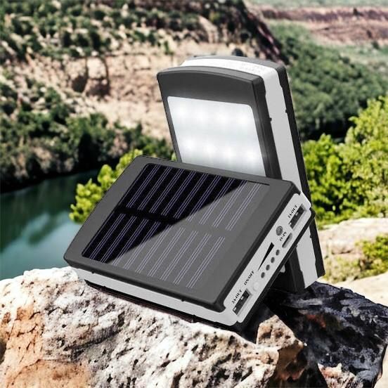 УМБ Power Bank Solar 90000 mAh мобільне зарядне з сонячною панеллю та лампою, Power Bank Charger Батарея 00017260 фото