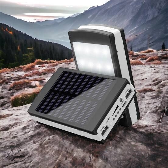 УМБ Power Bank Solar 90000 mAh мобільне зарядне з сонячною панеллю та лампою, Power Bank Charger Батарея 00017260 фото