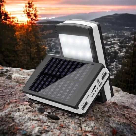 УМБ Power Bank Solar 90000 mAh мобільне зарядне з сонячною панеллю та лампою, Power Bank Charger Батарея 00017260 фото
