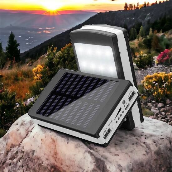УМБ Power Bank Solar 90000 mAh мобільне зарядне з сонячною панеллю та лампою, Power Bank Charger Батарея 00017260 фото