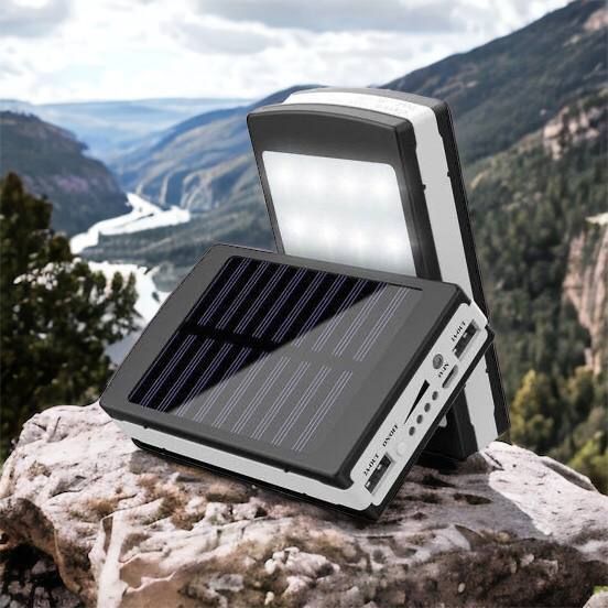 УМБ Power Bank Solar 90000 mAh мобільне зарядне з сонячною панеллю та лампою, Power Bank Charger Батарея 00017260 фото