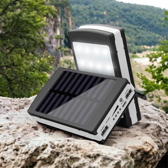 УМБ Power Bank Solar 90000 mAh мобільне зарядне з сонячною панеллю та лампою, Power Bank Charger Батарея 00017260 фото