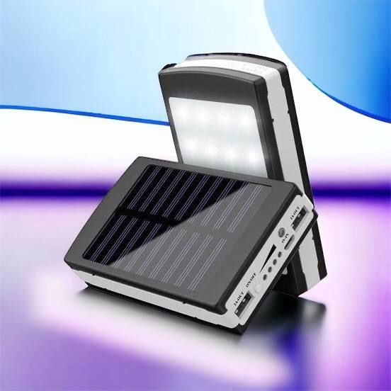 УМБ Power Bank Solar 90000 mAh мобільне зарядне з сонячною панеллю та лампою, Power Bank Charger Батарея 00017260 фото