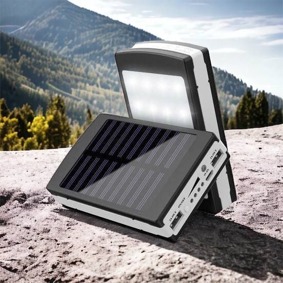 УМБ Power Bank Solar 90000 mAh мобільне зарядне з сонячною панеллю та лампою, Power Bank Charger Батарея 00017260 фото