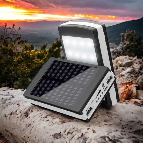 УМБ Power Bank Solar 90000 mAh мобільне зарядне з сонячною панеллю та лампою, Power Bank Charger Батарея 00017260 фото